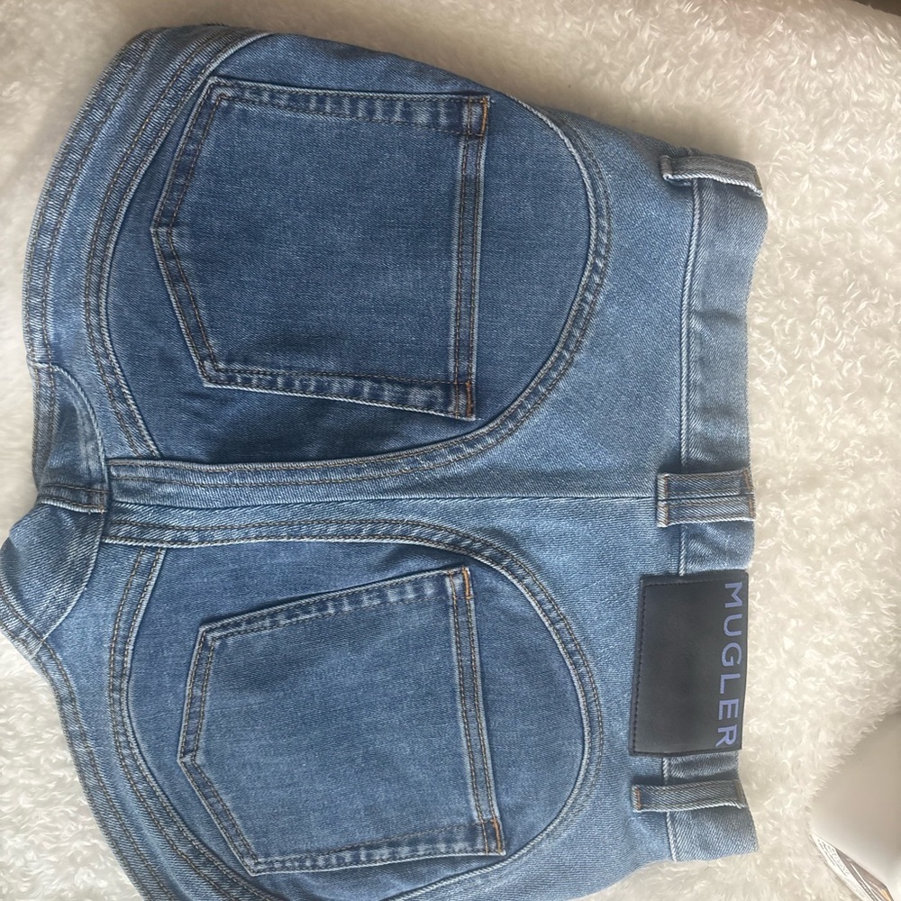 Mugler Blue Jeans Classic Medium-Wash Denim